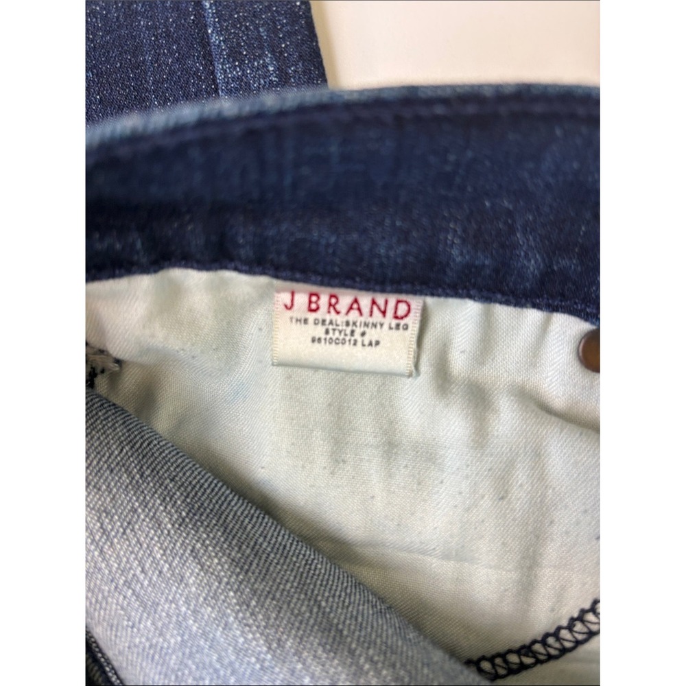 J Brand The Deal Skinny‎ Leg Jeans Blue Womens 27 Ankle Zip Dark Wash Consign - Picture 6 of 10